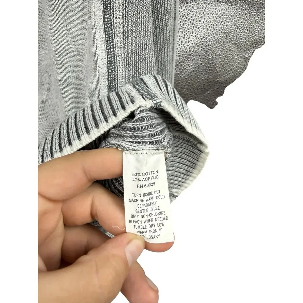 BKE Standard Fit Full Zip Light Gray Knit‎ Sweater Mens Size XL